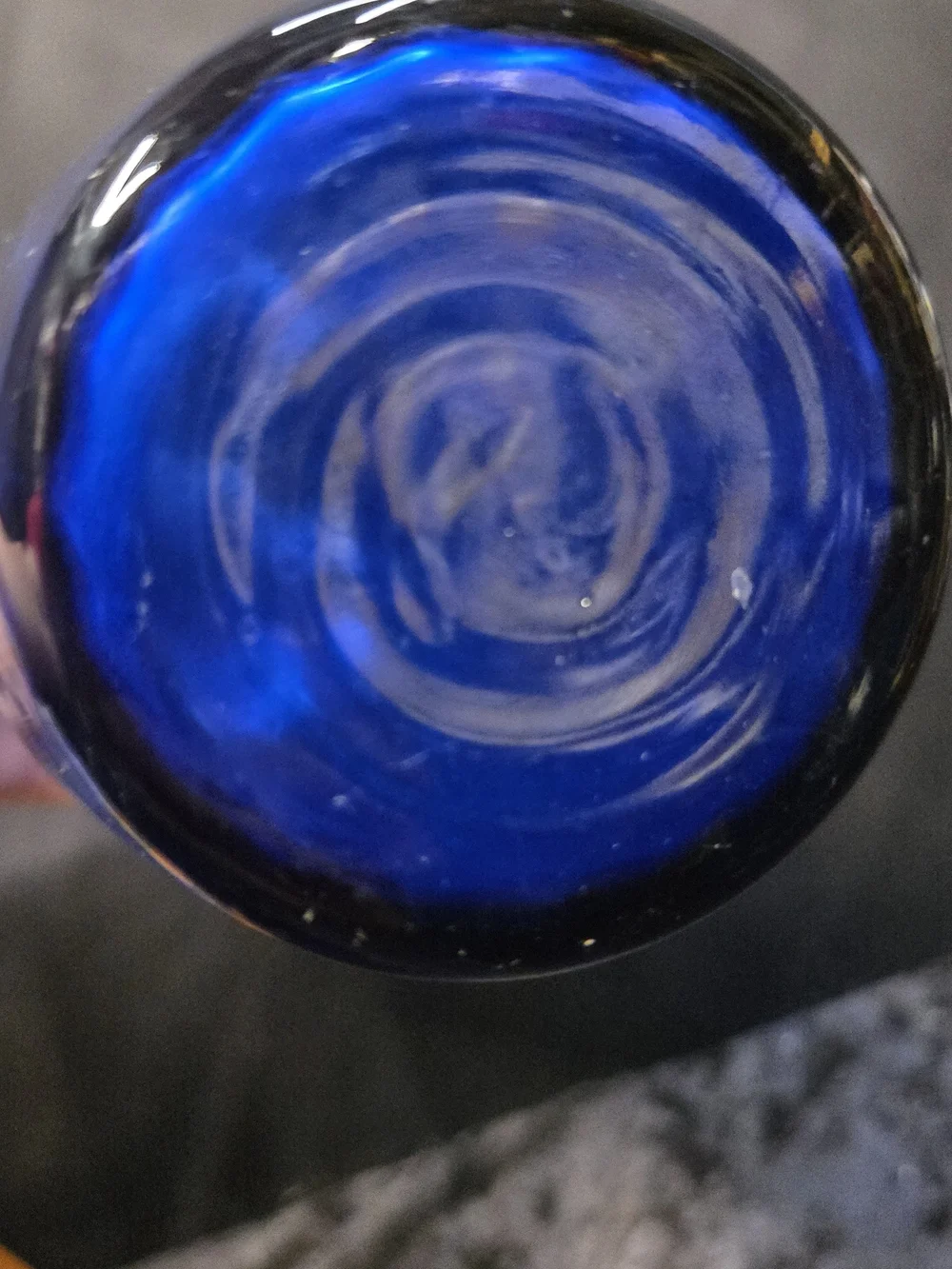 Vintage Indiana Glass Illusions Swirl Cobalt Blue Vase 9”